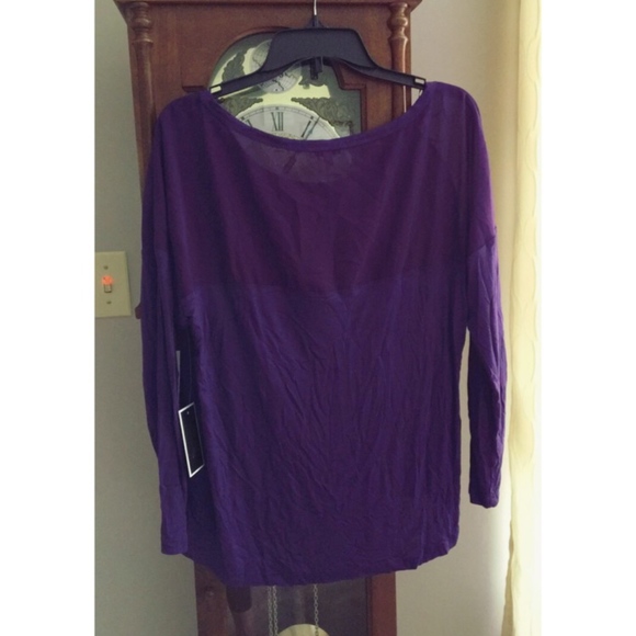 Juicy Couture Jeweled Plum Square Tee w/ Yoke NWT - Picture 4 of 8